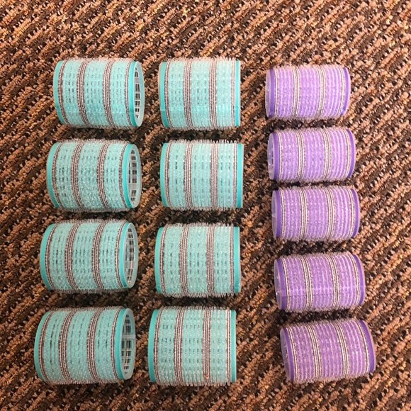 Unbranded Other - Self Grip Hair Rollers Set of 14 Two Sizes Used Curlers Hair Styling